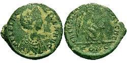 1 Follis /  AE2 Empire romain (27BC-395) Bronze Aelia Flacilla (?-385)