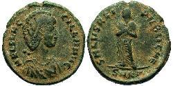 1 Follis /  AE2 Empire romain (27BC-395) Bronze Aelia Flacilla (?-385)