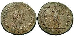 1 Follis /  AE2 Empire romain (27BC-395) Bronze Valentinien II (371-392)