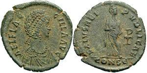 1 Follis /  AE2 Empire romain (27BC-395) Bronze Aelia Flacilla (?-385)