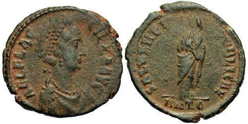 1 Follis /  AE2 Empire romain (27BC-395) Bronze Aelia Flacilla (?-385)
