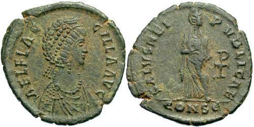 1 Follis /  AE2 Empire romain (27BC-395) Bronze Aelia Flacilla (?-385)