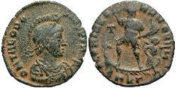 1 Follis /  AE2 Roman Empire (27BC-395) Bronze Theodosius I (347-395)