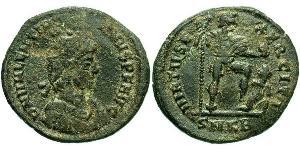 1 Follis /  AE2 Roman Empire (27BC-395) Bronze Valentinian II (371-392)