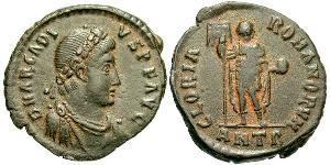 1 Follis /  AE2 拜占庭帝国 青铜 阿卡狄奧斯