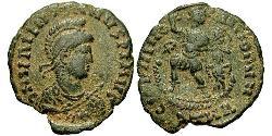 1 Follis /  AE2 羅馬帝國 青铜 瓦伦提尼安二世