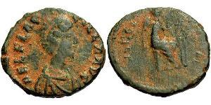 1 Follis /  AE2 羅馬帝國 青铜 Aelia Flaccilla (?-385)