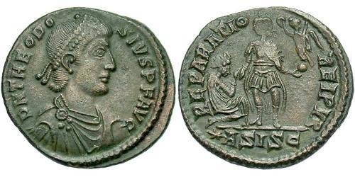 1 Follis /  AE2 羅馬帝國 青铜 Theodosius I (347-395)