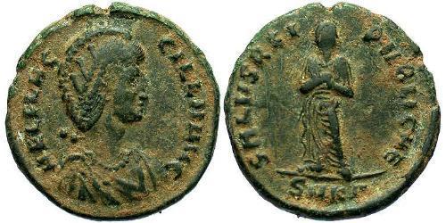 1 Follis /  AE2 羅馬帝國 青铜 Aelia Flaccilla (?-385)