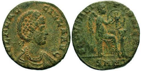 1 Follis /  AE2 羅馬帝國 青铜 Aelia Flaccilla (?-385)