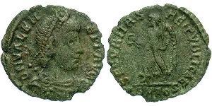 1 Follis /  AE3 Imperio bizantino (330-1453) Bronce Valente (328-378)