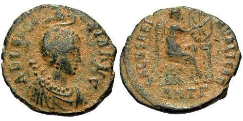 1 Follis /  AE3 Imperio bizantino (330-1453) Bronce Elia Eudoxia (?-404)