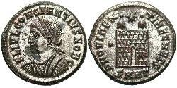 1 Follis /  AE3 Imperio romano (27BC-395) Bronce Constancio II (317 - 361)
