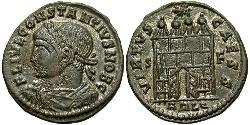 1 Follis /  AE3 Imperio romano (27BC-395) Bronce Constancio II (317 - 361)