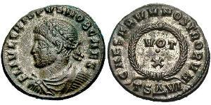 1 Follis /  AE3 Imperio romano (27BC-395) Bronce Crispo (305 - 326)