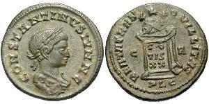 1 Follis /  AE3 Imperio romano (27BC-395) Bronce Constancio II (317 - 361)