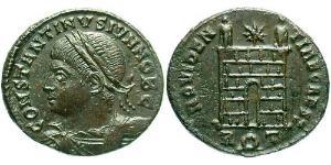 1 Follis /  AE3 Imperio romano (27BC-395) Bronce Constancio II (317 - 361)