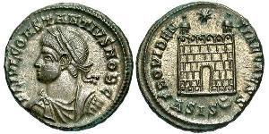 1 Follis /  AE3 Imperio romano (27BC-395) Bronce Constancio II (317 - 361)