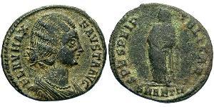 1 Follis /  AE3 Imperio romano (27BC-395) Bronce Fausta (289-326)