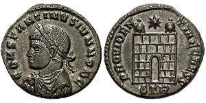 1 Follis /  AE3 Imperio romano (27BC-395) Bronce Constancio II (317 - 361)