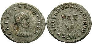 1 Follis /  AE3 Imperio romano (27BC-395) Bronce Crispo (305 - 326)