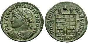 1 Follis /  AE3 Imperio romano (27BC-395) Bronce Constancio II (317 - 361)