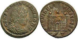 1 Follis /  AE3 Imperio romano (27BC-395) Bronce Constancio II (317 - 361)