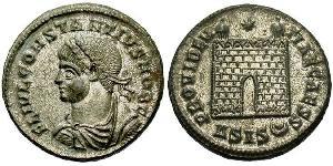 1 Follis /  AE3 Imperio romano (27BC-395) Bronce Constancio II (317 - 361)