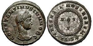 1 Follis /  AE3 Imperio romano (27BC-395) Bronce Constancio II (317 - 361)