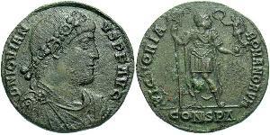 1 Follis /  AE3 Imperio romano (27BC-395) Bronce Joviano (331- 364)
