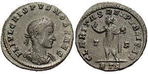 1 Follis /  AE3 Imperio romano (27BC-395) Bronce Crispo (305 - 326)