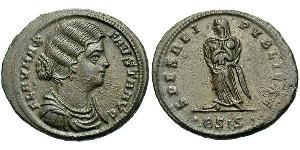 1 Follis /  AE3 Imperio romano (27BC-395) Bronce Fausta (289-326)