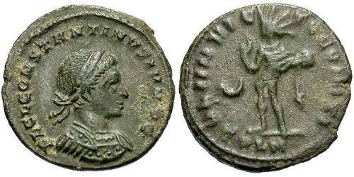 1 Follis /  AE3 Imperio romano (27BC-395) Bronce Constancio II (317 - 361)