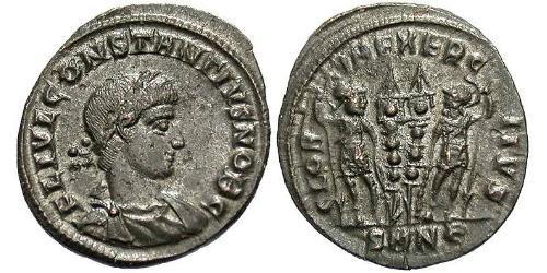 1 Follis /  AE3 Imperio romano (27BC-395) Bronce Constancio II (317 - 361)