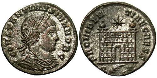1 Follis /  AE3 Imperio romano (27BC-395) Bronce Constancio II (317 - 361)
