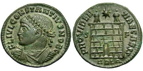 1 Follis /  AE3 Imperio romano (27BC-395) Bronce Constancio II (317 - 361)