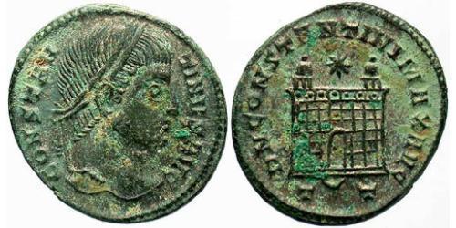 1 Follis /  AE3 Imperio romano (27BC-395) Bronce Constantino I (272 - 337)