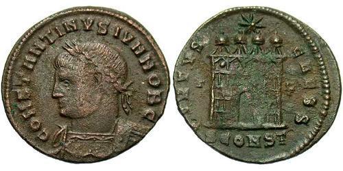 1 Follis /  AE3 Imperio romano (27BC-395) Bronce Constancio II (317 - 361)