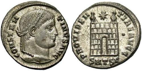 1 Follis /  AE3 Imperio romano (27BC-395) Bronce Constantino I (272 - 337)