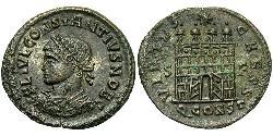 1 Follis /  AE3 Imperio romano de Occidente (285-476) Bronce Constancio II (317 - 361)
