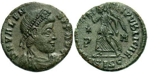 1 Follis /  AE3 Byzantinisches Reich (330-1453) Bronze Valens (328-378)