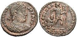 1 Follis /  AE3 Empire byzantin (330-1453) Bronze Valens (328-378)