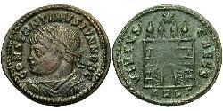 1 Follis /  AE3 Empire romain (27BC-395) Bronze Constance II (317 - 361)
