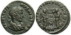 1 Follis /  AE3 Empire romain (27BC-395) Bronze Crispus (305 - 326)