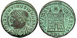 1 Follis /  AE3 Empire romain (27BC-395) Bronze Constance II (317 - 361)