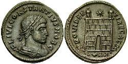 1 Follis /  AE3 Empire romain (27BC-395) Bronze Constance II (317 - 361)