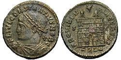1 Follis /  AE3 Empire romain (27BC-395) Bronze Constance II (317 - 361)