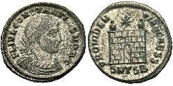 1 Follis /  AE3 Empire romain (27BC-395) Bronze Constance II (317 - 361)