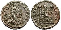 1 Follis /  AE3 Empire romain (27BC-395) Bronze Licinius II (315-326)