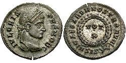 1 Follis /  AE3 Empire romain (27BC-395) Bronze Crispus (305 - 326)